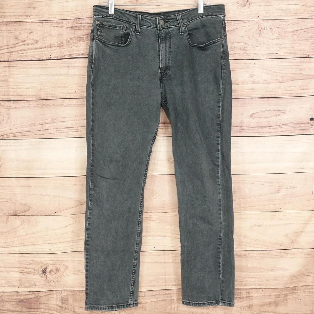 Levis 511 Jeans Mens 34x30 Gray Wash Slim Tapered Stretch Denim Pants
